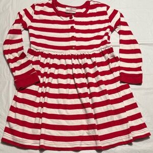 Hanna Andersson Red and White Striped Dress size 110